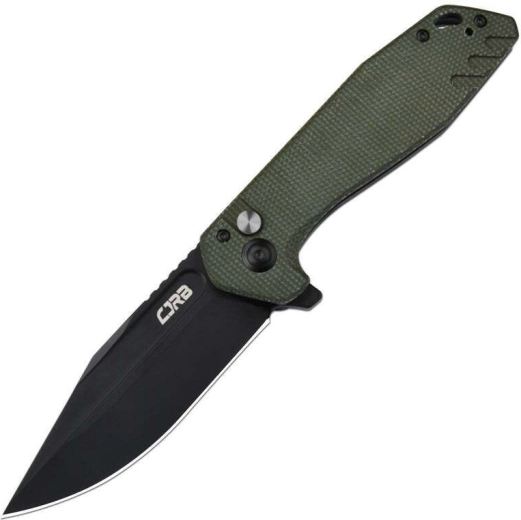Žepni nož CJRB Riff Green, 8,8 cm, črna PVD rezilo, zelena Micarta