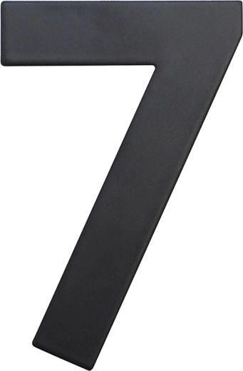 Hišna številka 7, 75 mm, nerjaveče jeklo, mat črna