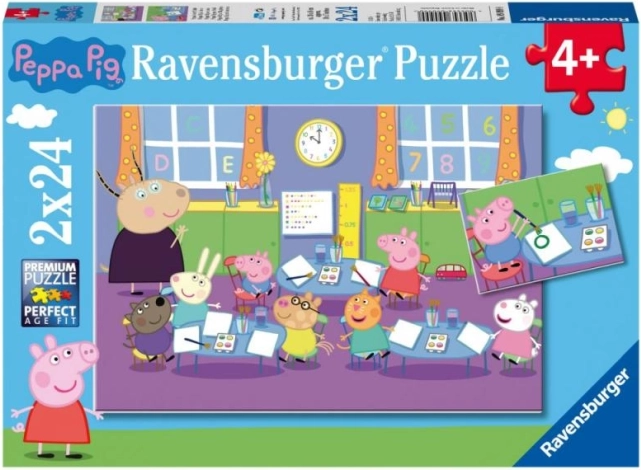 Ravensburger puzzle Peppa Pig 2×24 koščkov – razred