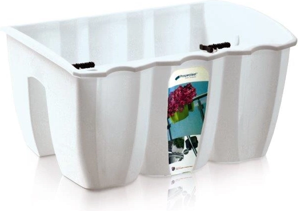 Škatla za ograjo Crown 39,3 cm bela