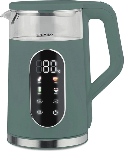 Grelnik vode z nastavitvijo temperature 1,7 l 2200 W zelen