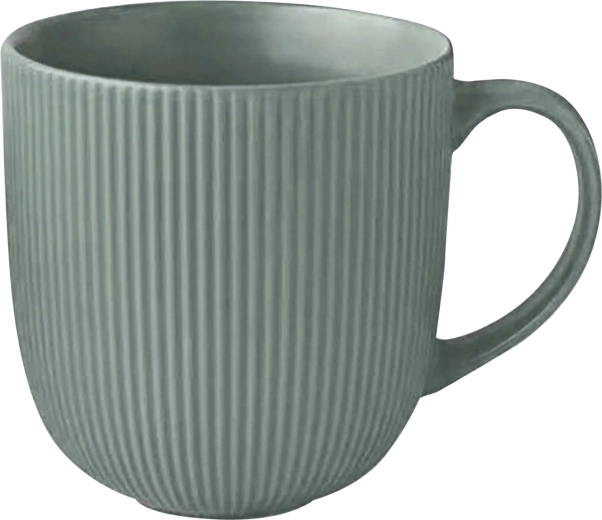 Keramična skodelica KITCHISIMO 510 ml rebrasta zelenosiva