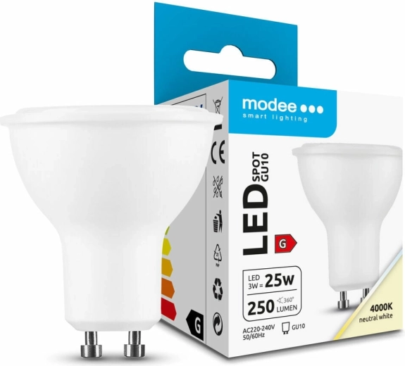 Modee LED reflektorska žarnica GU10 3 W nevtralno bela