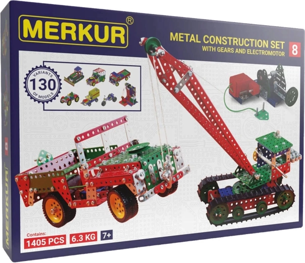 Merkur M8 velika kovinska konstrukcijska igrača s 1414 deli