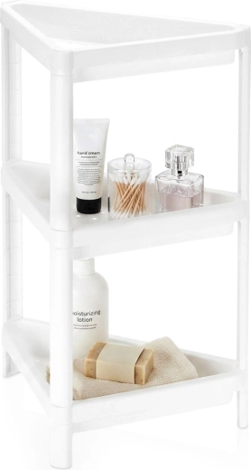 Storage Solutions trietažna kotna kopalniška polica 44 × 33 × 71 cm