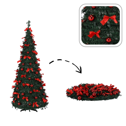 Zložljivo umetno božično drevo Nina 150 cm s 100 LED osvetlitvijo - 1 kos