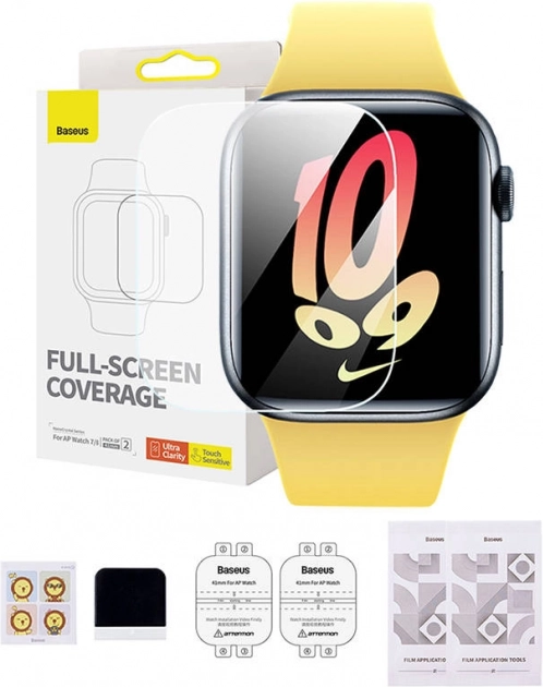 Zaščitna folija BASEUS NanoCrystal 41 mm za APPLE WATCH 7/8, prozorna