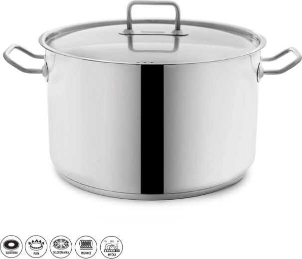 Nerjaveči lonec Stock 21,5 l s pokrovom