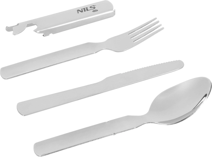 Potovalni nerjavni pribor NILS Camp – kompaktni set za kampiranje