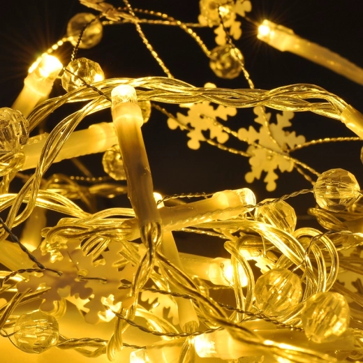 Solight LED decorative string light with pendants, 20 LEDs, 2 m, battery-powered
