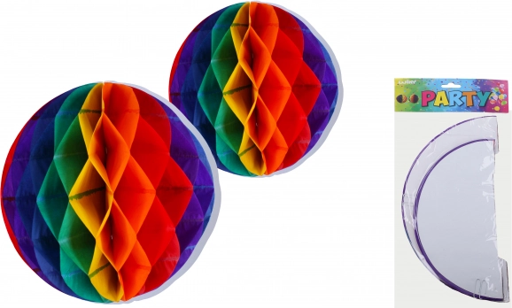 Pisane papirnate kroglice za obešanje 30 in 25 cm