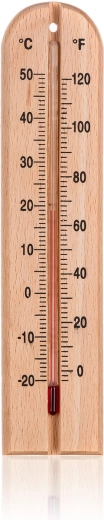Leseni termometer 20 cm, svetel