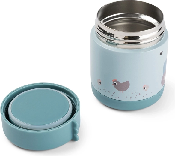 Done by Deer termo posodica za hrano Tiny farm modra 300 ml