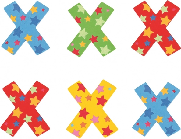 Lesena črka Zvezdica X podjetja Bigjigs Toys