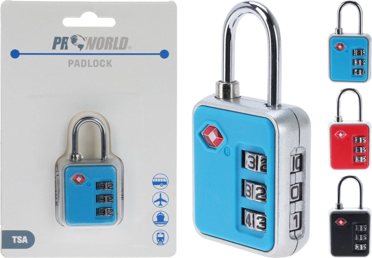 Potovalna obešanka TSA, mešane barve