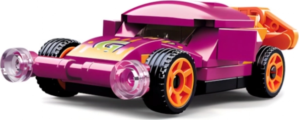 Sluban Power Bricks navijalni avto vijoličen