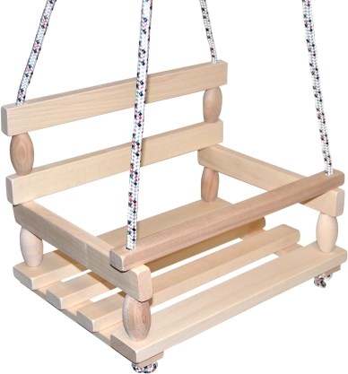 Lesena naravna gugalnica za otroke