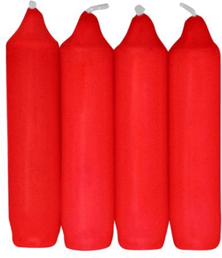 Adventne sveče PROVENCE rdeče 10 cm (4 kosi)