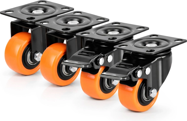 Vrtljiva transportna kolesca RENEW FORCE komplet 4 kos z zavoro (2+2)