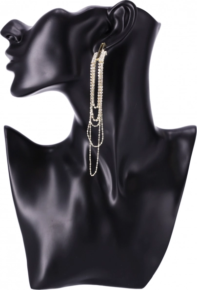 Dolgi zlatі uhani z verižicami