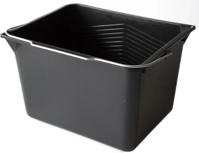 Slikarsko vedro za barvo 8 l pravokotno, črno