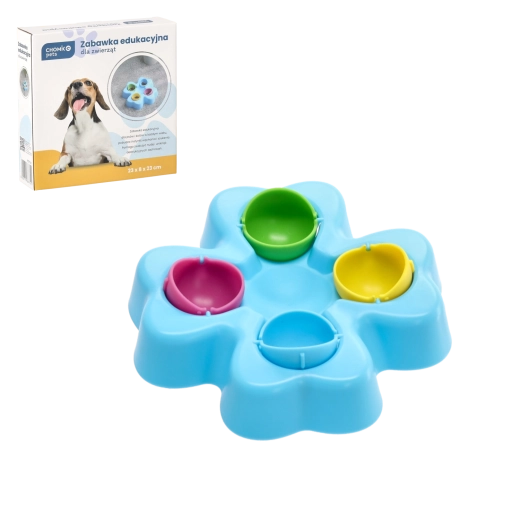 Interaktivna izobraževalna igrača za psa in mačko s predalčki za priboljške 23 × 23 × 8 cm