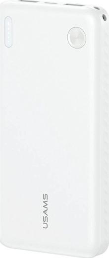 Powerbank USAMS PB83 10000 mAh s PD, 2× USB‑A in USB‑C – bela