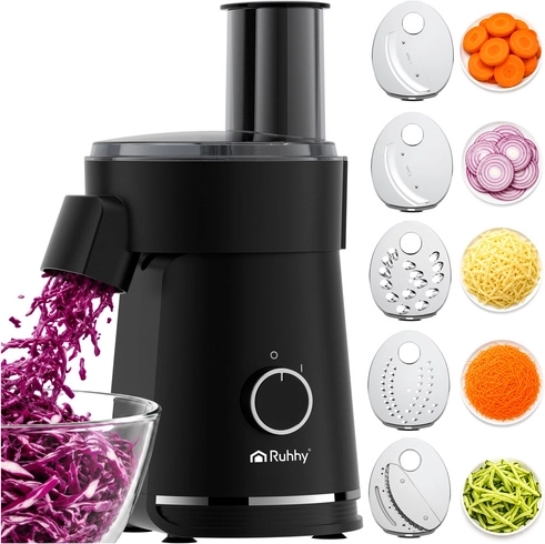 Ruhhy 200 W Electric Vegetable Grater and Slicer with 5 Discs