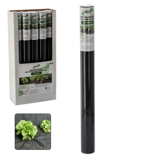 Agrotekstil proti plevelu 1 × 30 m črna 50 g/m²