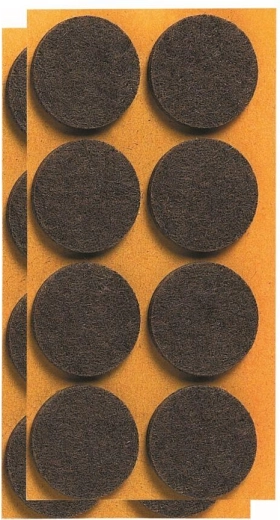 Filcni samolepilni podložki za pohištvo 28 mm, rjave (12 kosov)