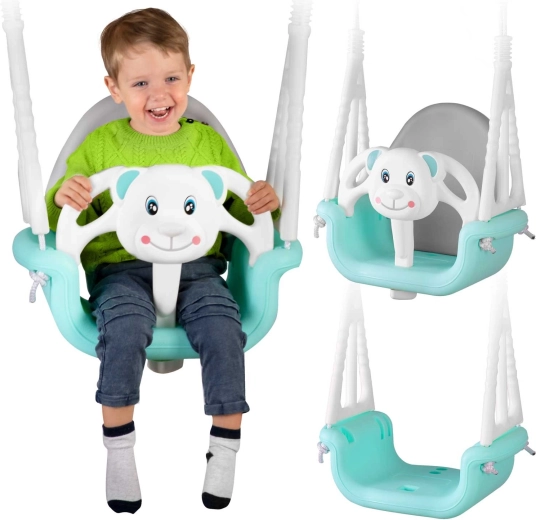 Ricokids vedrasta gugalnica Medvedek 3v1 turkizna
