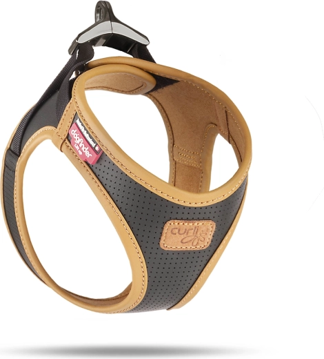 Curli oprsnica iz jabolčnega usnja, črna XS (3–5 kg)