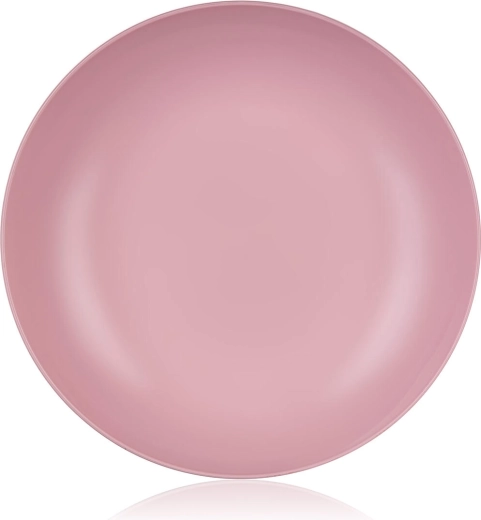 Globok plastičen krožnik 22 cm roza Culinaria