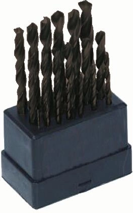Komplet HSS svedrov za kovino 1,0–10,0 mm s TiN prevleko, 19 delov