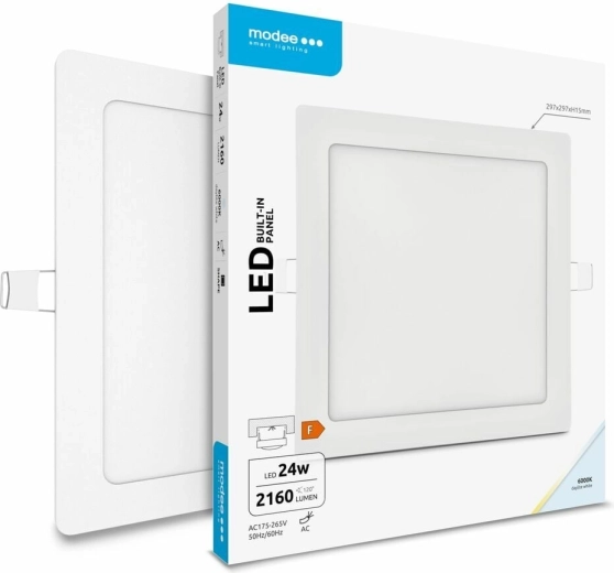 Modee Lighting kvadratni vgradni LED panel 24 W hladno bela