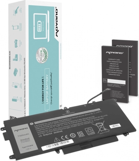 Movano baterija K5XWW za Dell Latitude 5289/7390 2-in-1 7300 mAh 55 Wh