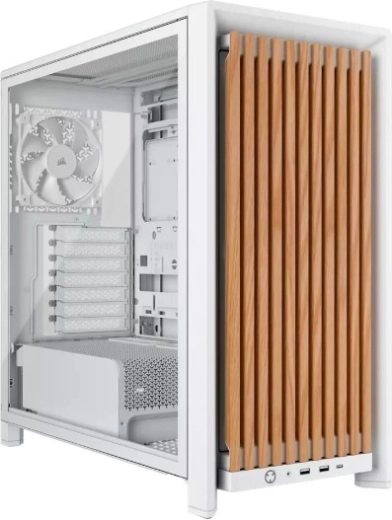 Corsair Frame 4000D WOOD RS modularno mid-tower ohišje belo/hrast