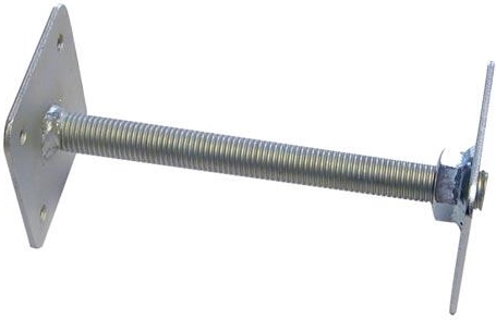 Nastavljiv podstavek stebra 110 × 110 mm, višina 330 mm, za navojne palice 24 mm