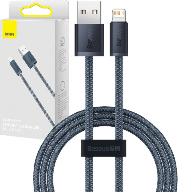Kabel Baseus Dynamic Series USB na Lightning 2,4A 2m siv