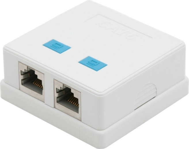 Dvojna stenska vtičnica RJ45 Cat.5 FTP
