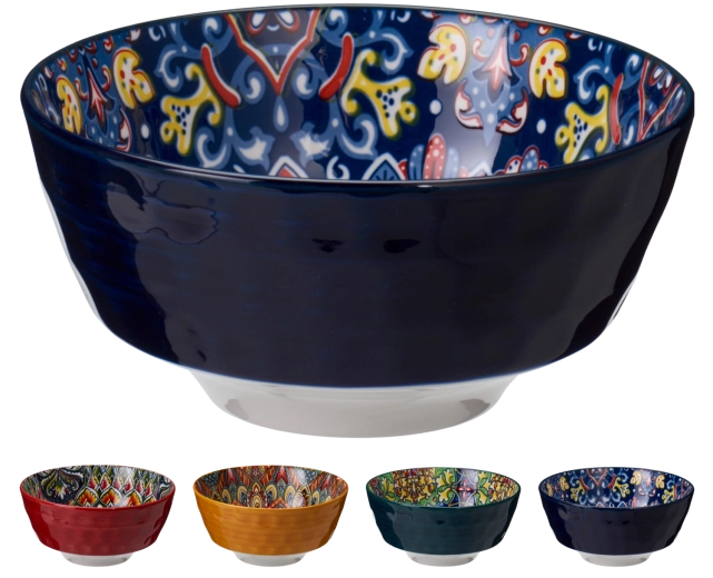 Porcelanasta skleda 780 ml z dekorativnimi vzorci