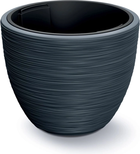 Cvetlični lonec z vložkom 39 cm antracit