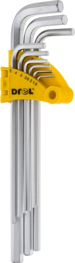 Set imbus ključev 1,5–10 mm, 9 delov, podaljšani DREL