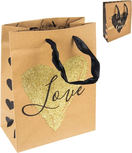 Darilna vrečka Love 26 × 10 × 32 cm (mešanica 3 različic)
