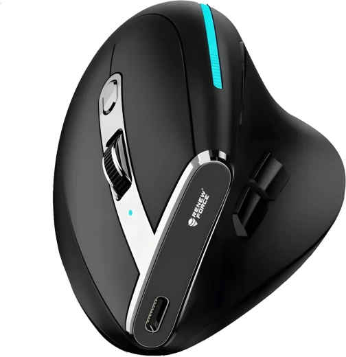 Brezžična vertikalna miška RENEW FORCE F36 Bluetooth + 2,4 GHz USB-C, 2400 DPI, 750 mAh