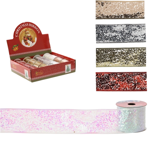 Božični dekorativni trak 6,3 × 270 cm – mešanica barv