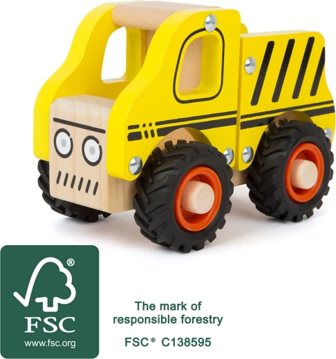 Small Foot Wooden Construction Vehicle