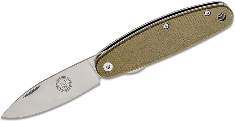 ESEE Churp Green žepni nož 6,8 cm, satin, zelena Micarta