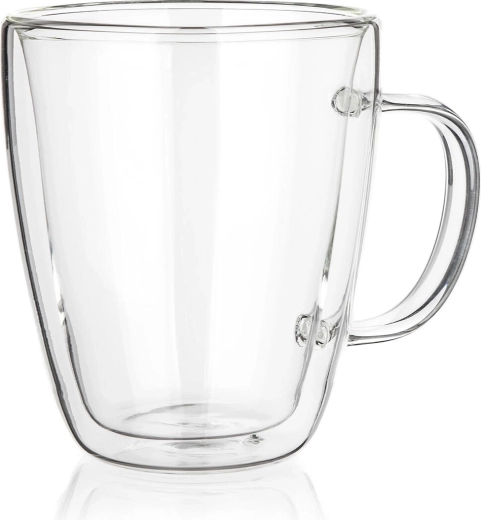 Steklen dvojstenski lonček Doblo 300 ml