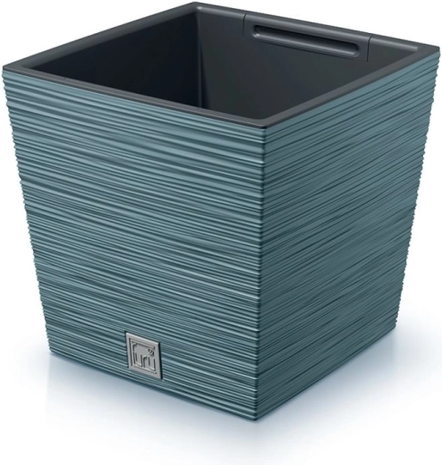 Cvetlični lonec Furu Square Low 30 cm – skandinavsko modra